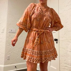 Cleobella Peach/Pink Bell Sleeve Dress